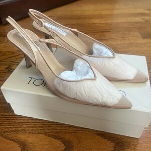 Tony Bianco Nude Slingback Heels